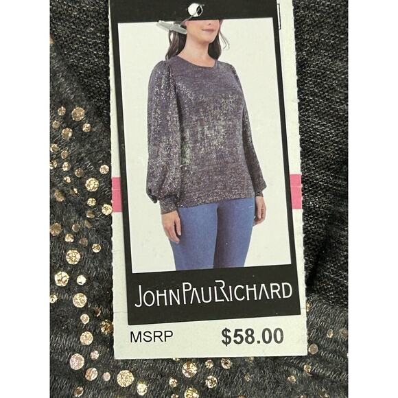 NWT Women's size XXL JohnPaulRichard Polka Dot Shirt - Picture 5 of 6